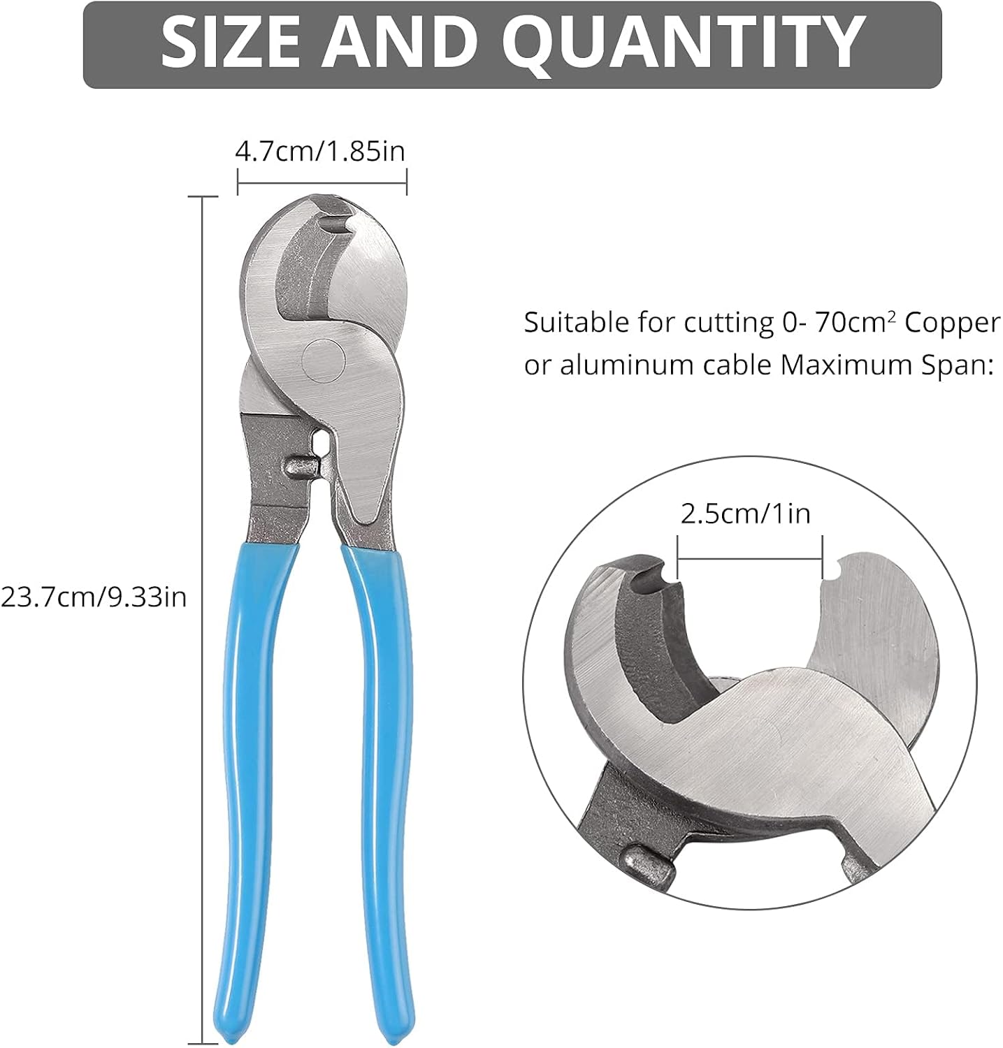 Detalle 1 de Proster PST319PST226 Crimping Pliers, 6–50mm² Dies, Cable Cutter & Terminals