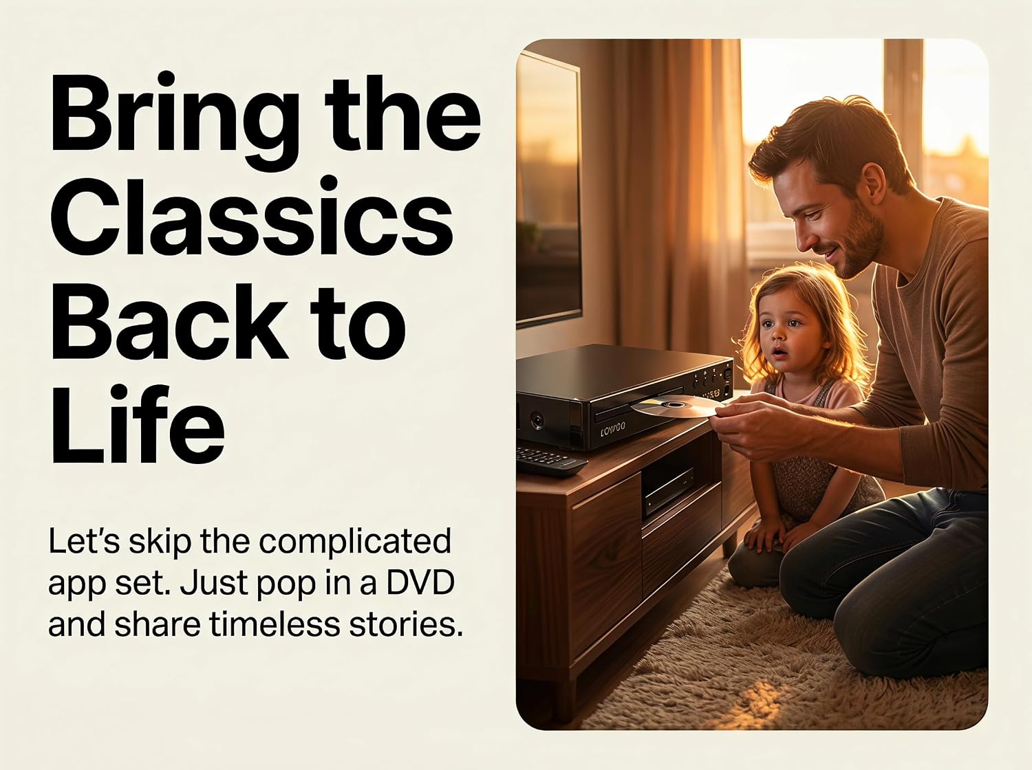 Thumbnail 4 de LONPOO DVD Player with HDMI (Region Free) for Full HD Upscaling, USB Playback, Microphone Port