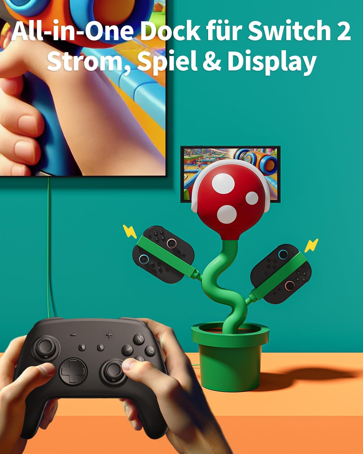 Detalle 1 de POWKONG Switch 2 Docking Station 4K 60Hz