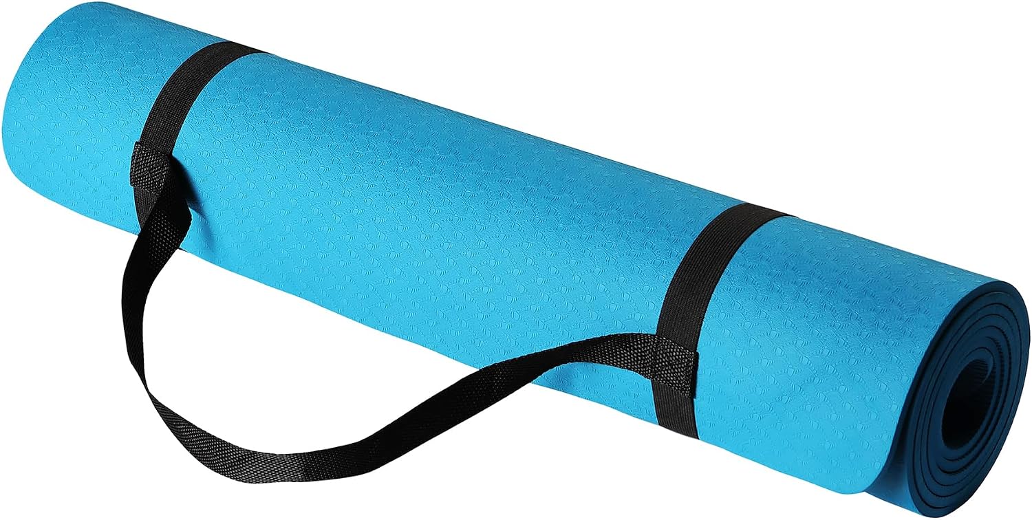 Thumbnail 6 de Amazon Basics 1/4 Inch Thick TPE Exercise Yoga Mat with Carrying Strap