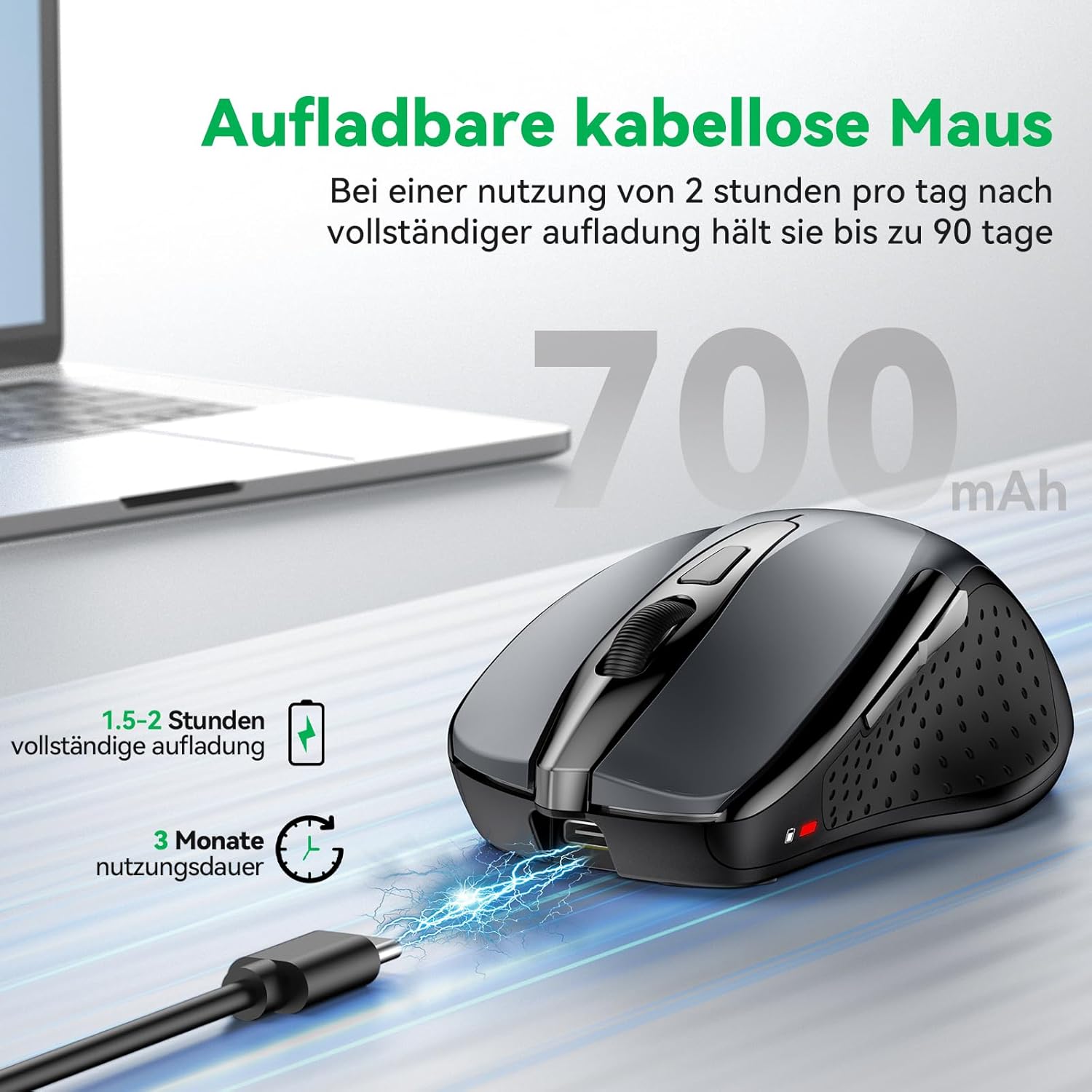 Thumbnail 2 de TechRise Bluetooth Maus 4800 DPI 🖱