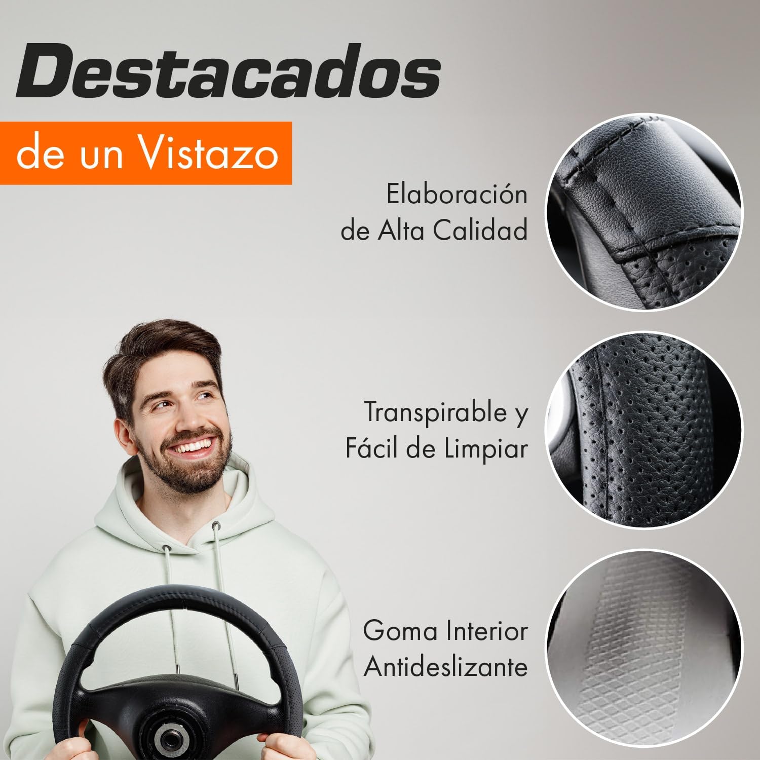 Detalle de Upgrade4cars Funda Volante 44-46 cm