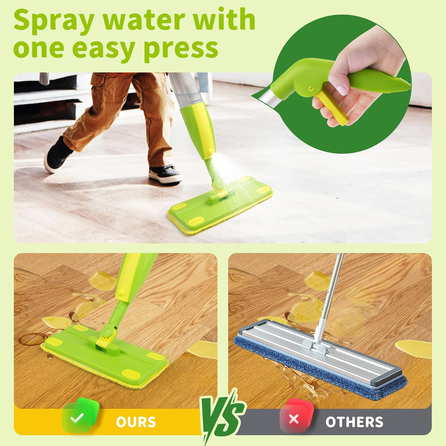 Detalle de Lullulii Kids Spray Mop 1-piece toddler set