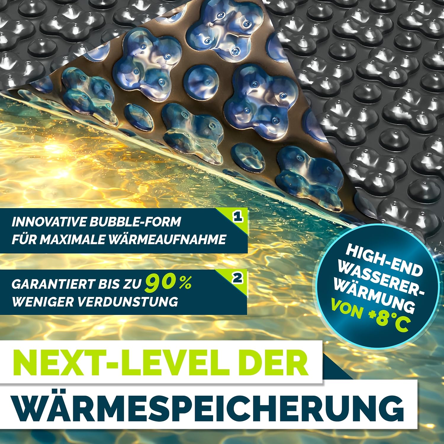 Detalle 2 de tillvex TVPHQB ProHeat QB4 zwembadfolie 400 µm, 450 x 220 cm