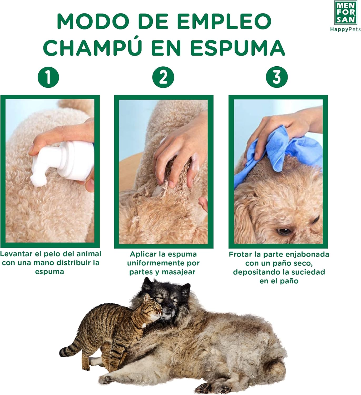 Thumbnail 6 de Menforsan Confezione Igiene e Bellezza per cani e gatti con fragola: shampoo + balsamo + colonia + shampoo in schiuma