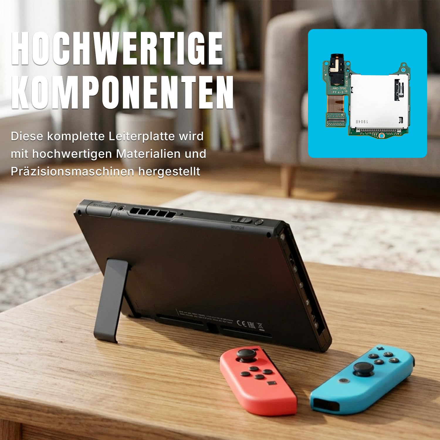 Detalle 2 de Wigearss Host Reader Slot – Kartenleser-Platine mit Kopfhörerbuchse für Nintendo Switch HAC-001