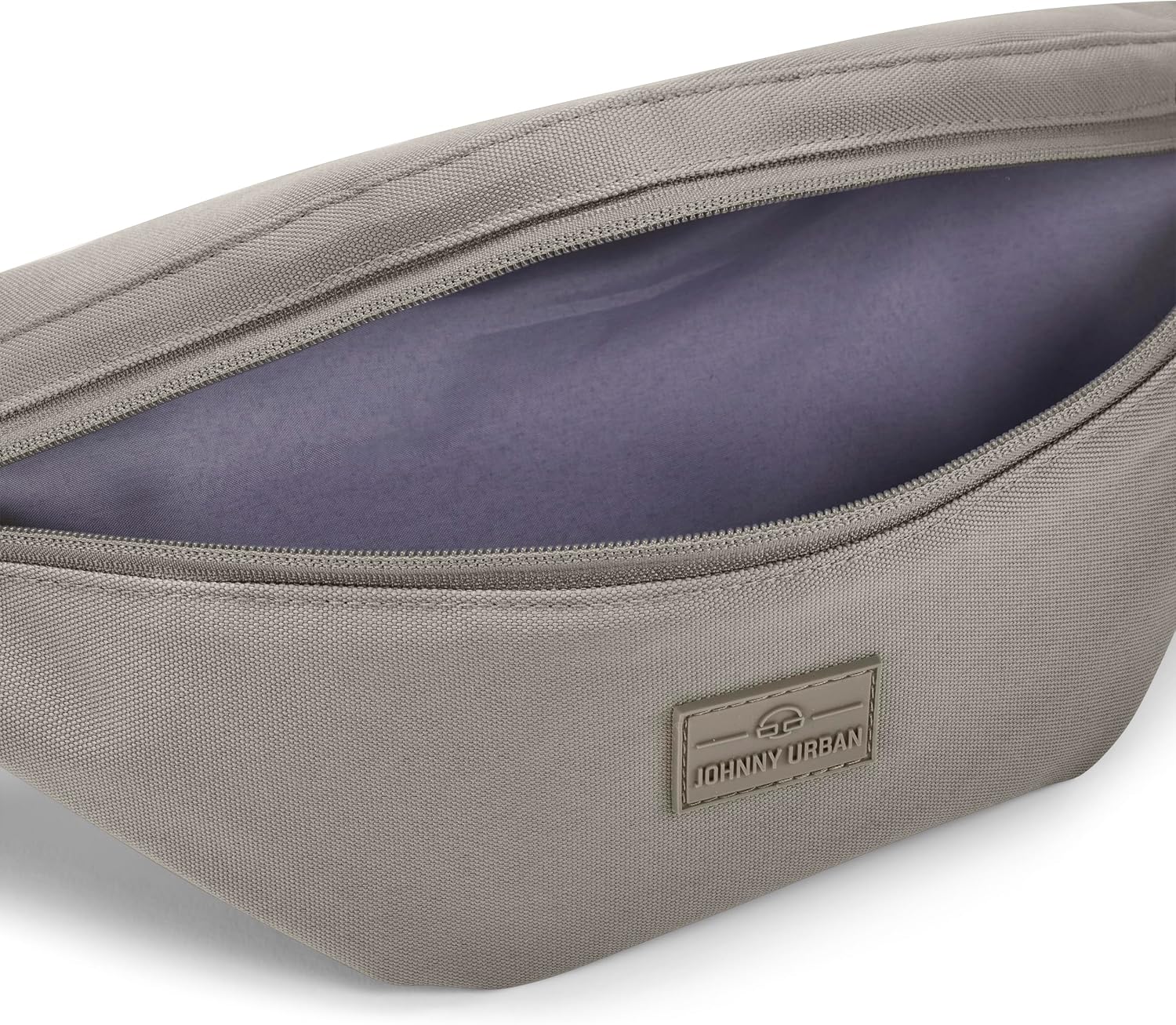 Detalle de Johnny Urban Bauchtasche „Erik Large“ grau – große Gürteltasche mit flexiblem Gurt für Festival & Alltag