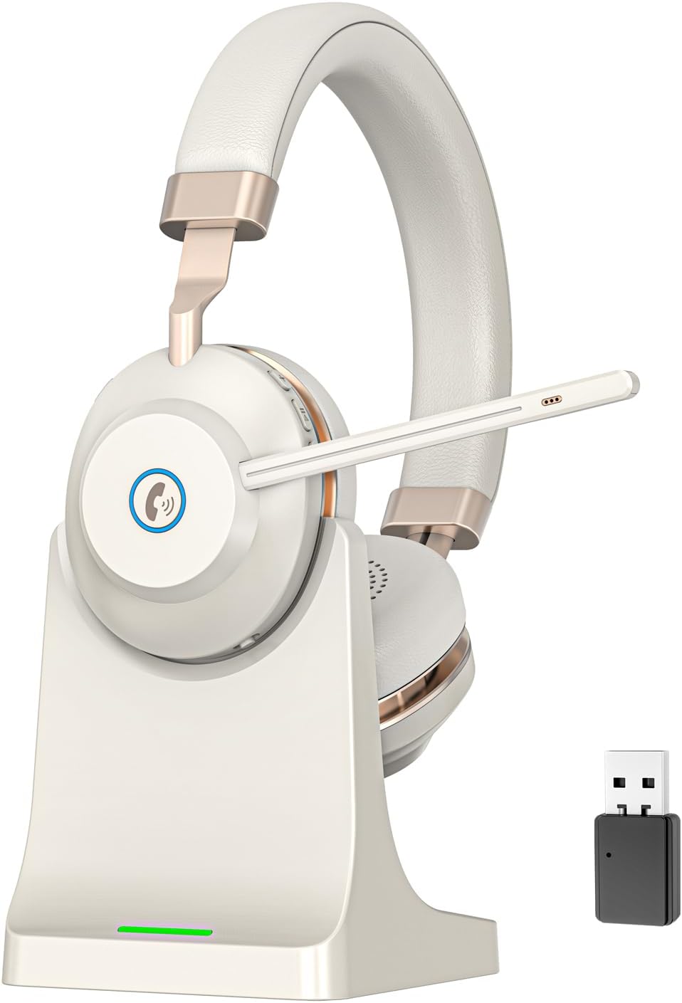 Detalle de Vonztek XSY-CA-BT882CM-BJ-0514 On-Ear Bluetooth Headset, White Gold