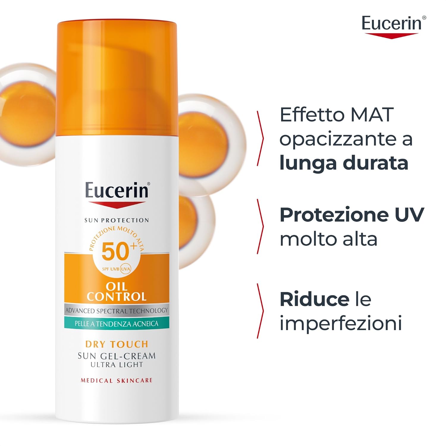 Thumbnail 2 de Eucerin Oil Control Dry Touch Face Sun Gel-Creme SPF50+ (50 ml) per viso opacizzante