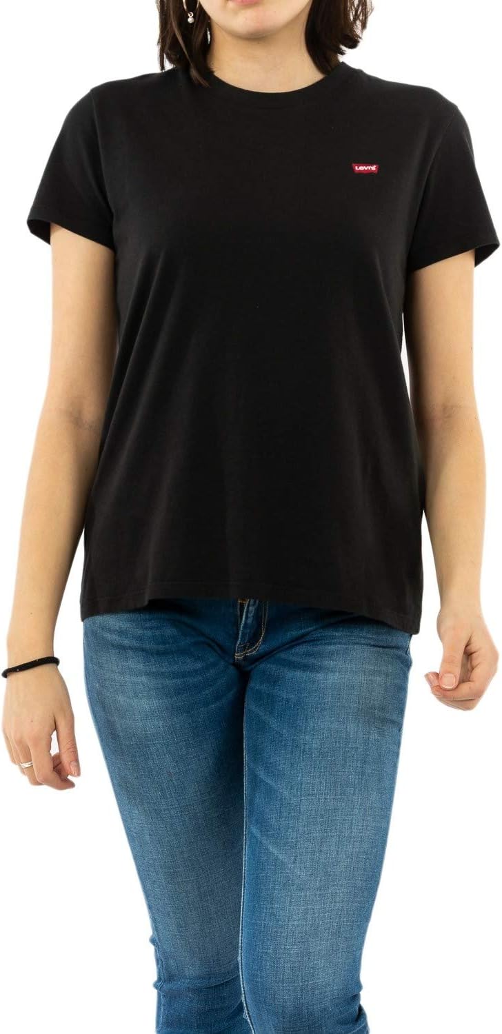 Detalle de Levi's Perfect Tee: T-Shirt para Mujer en Mineral Black (XS)