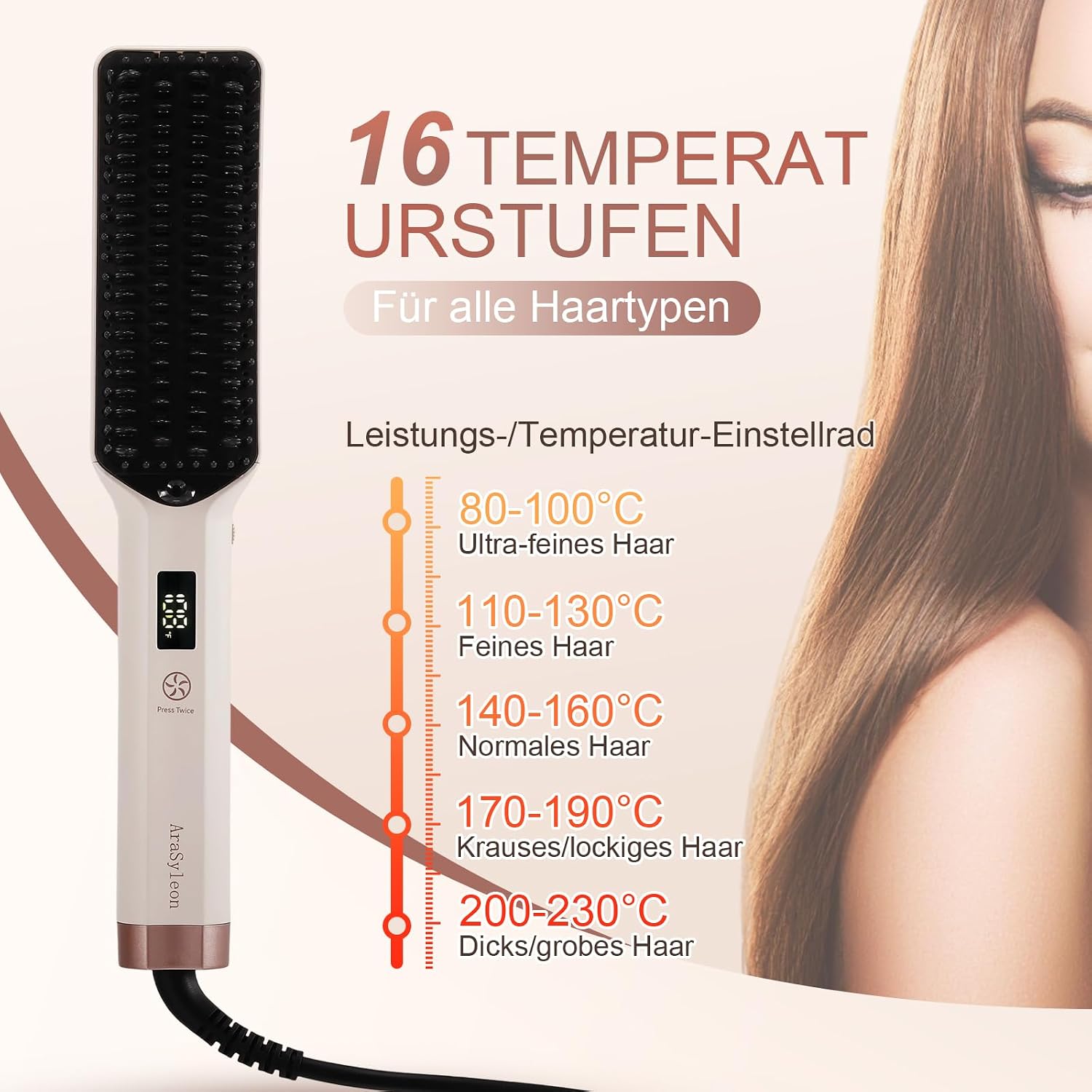 Thumbnail 6 de AraSyleon Glättbürste 16 Temperaturstufen