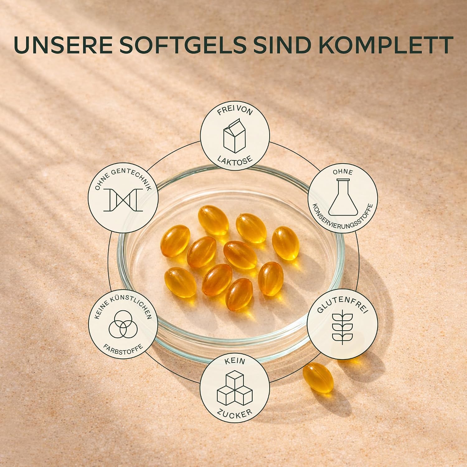 Detalle 2 de Vitamin D3 K2 hochdosiert mit nativem Olivenöl – Vitamin D 2000 IE + Vitamin K2 MK7 100 μg