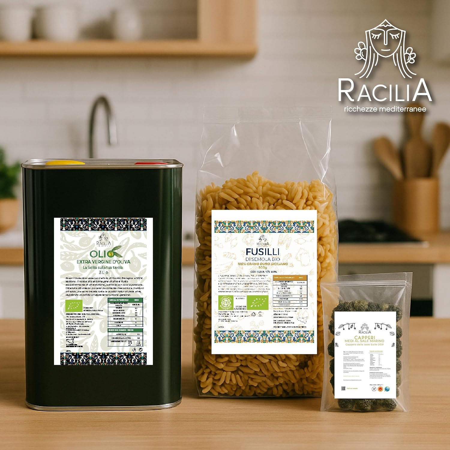 Thumbnail 6 de RACILIA Câpres Moyennes au Sel Bio des Îles Éoliennes DOP – Artisanat de Sicile, 100% Italien, Sans Gluten, Pot 250 g