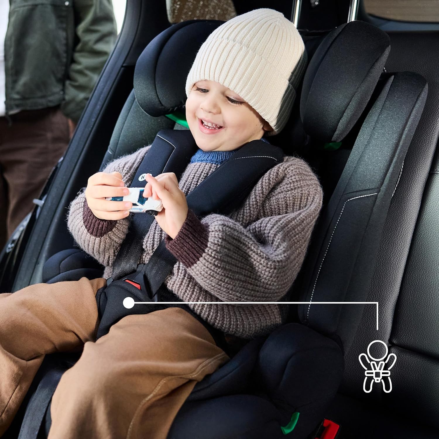 Thumbnail 5 de Kinderkraft SAFETY FIX 3 PRO 76-150 cm Kindersitz — Isofix, Top Tether, 5-Punkt-Gurt, Rosa