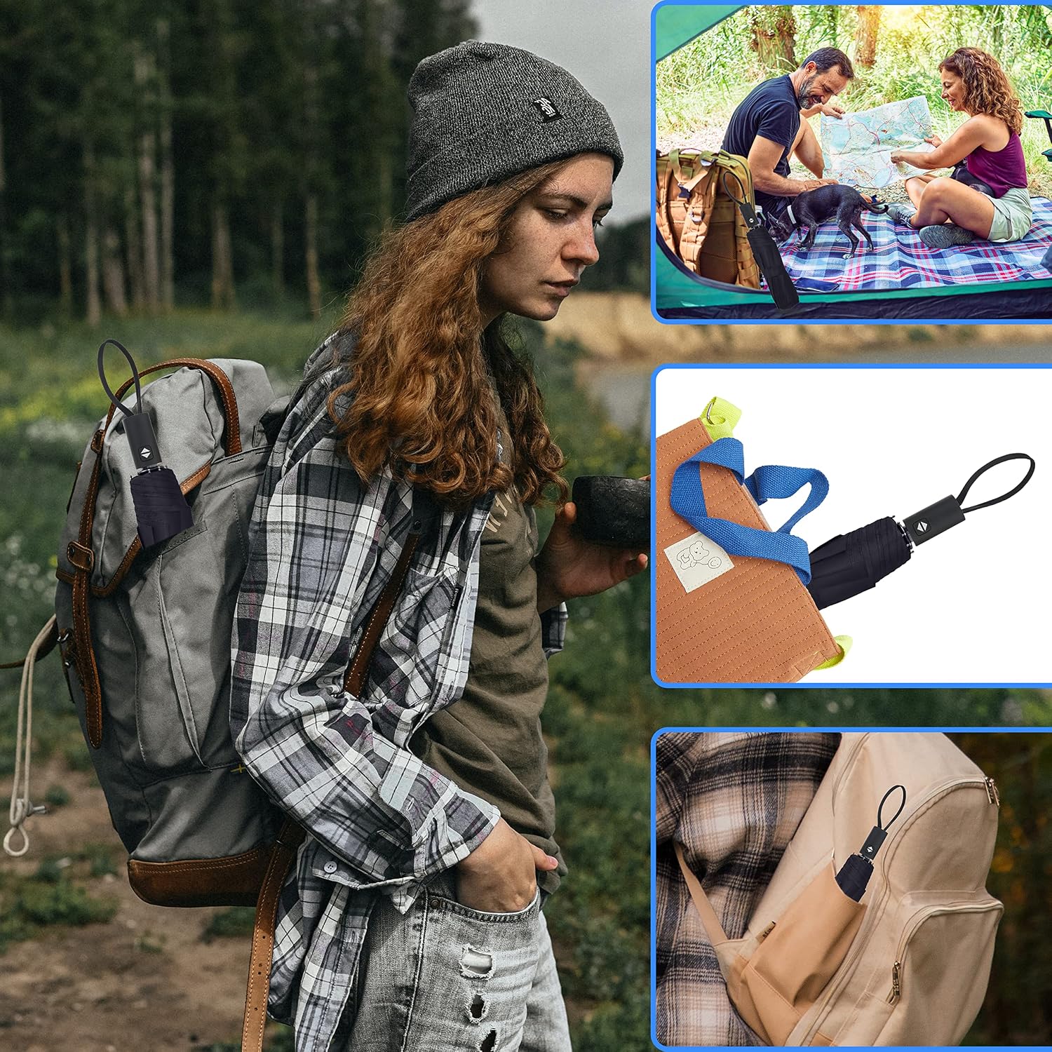 Thumbnail 5 de SYNHOK Compact Travel Folding Umbrella — windproof umbrella ☂