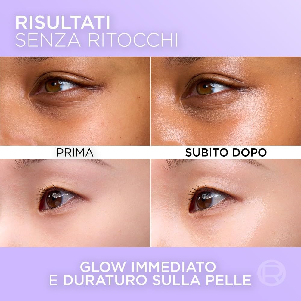 Detalle de L'Oréal Paris Fluido Idratante Revitalift Filler Glass Skin 70 ml – Idratazione Intensa e Rughe Ridotte