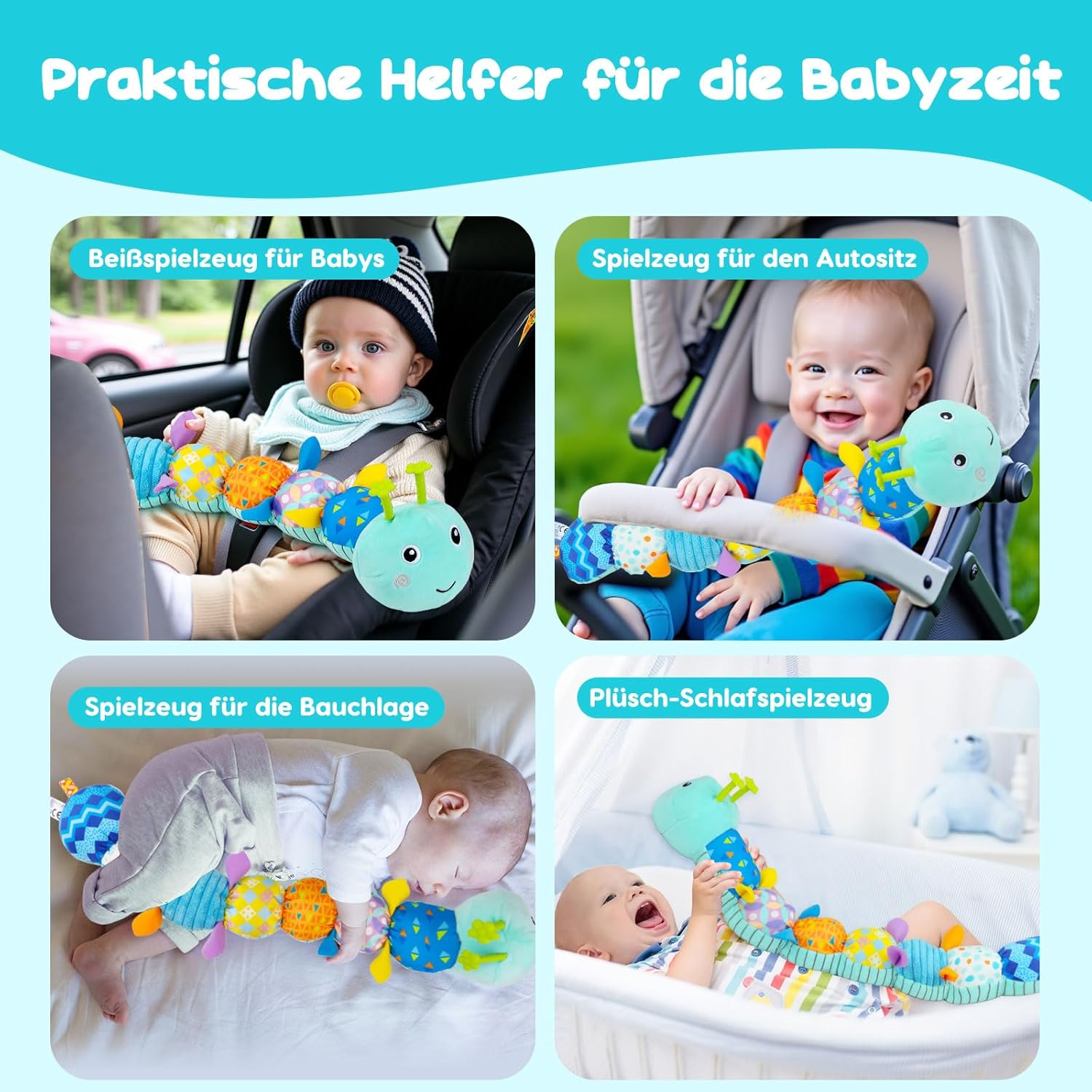 Thumbnail 4 de Baby Spielzeug Raupe Musikspielzeug 50 cm