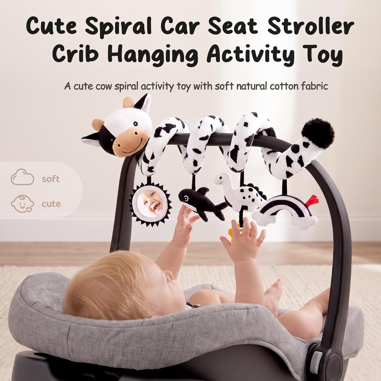 Thumbnail 1 de Spiral Car Seat Baby Toys High-Contrast 0-6 Months