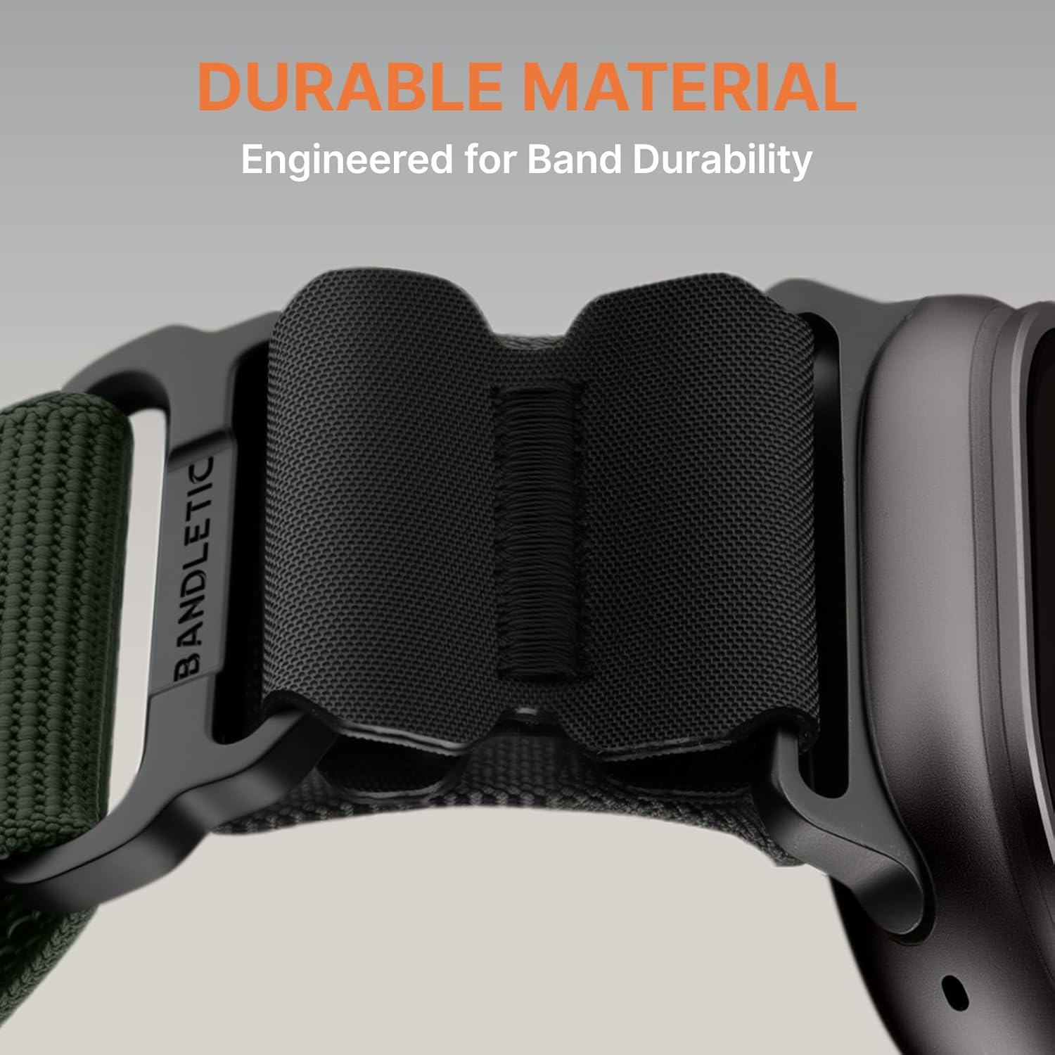 Detalle de Bandletic Soft Nylon Loop Strap 49mm Green