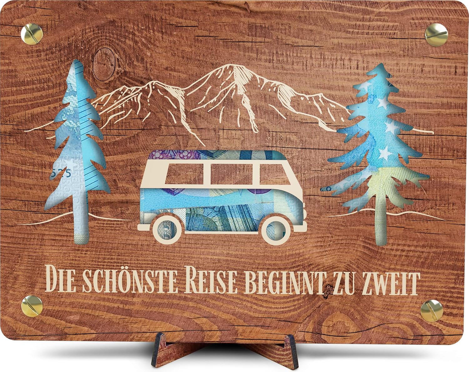 Hochzeitsgeschenk XL Geldgeschenk aus Holz