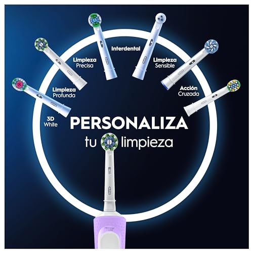 Detalle 2 de Oral-B Vitality PRO: Cepillo de Dientes Eléctrico Recargable con 3 Modos y Temporizador (Lila)