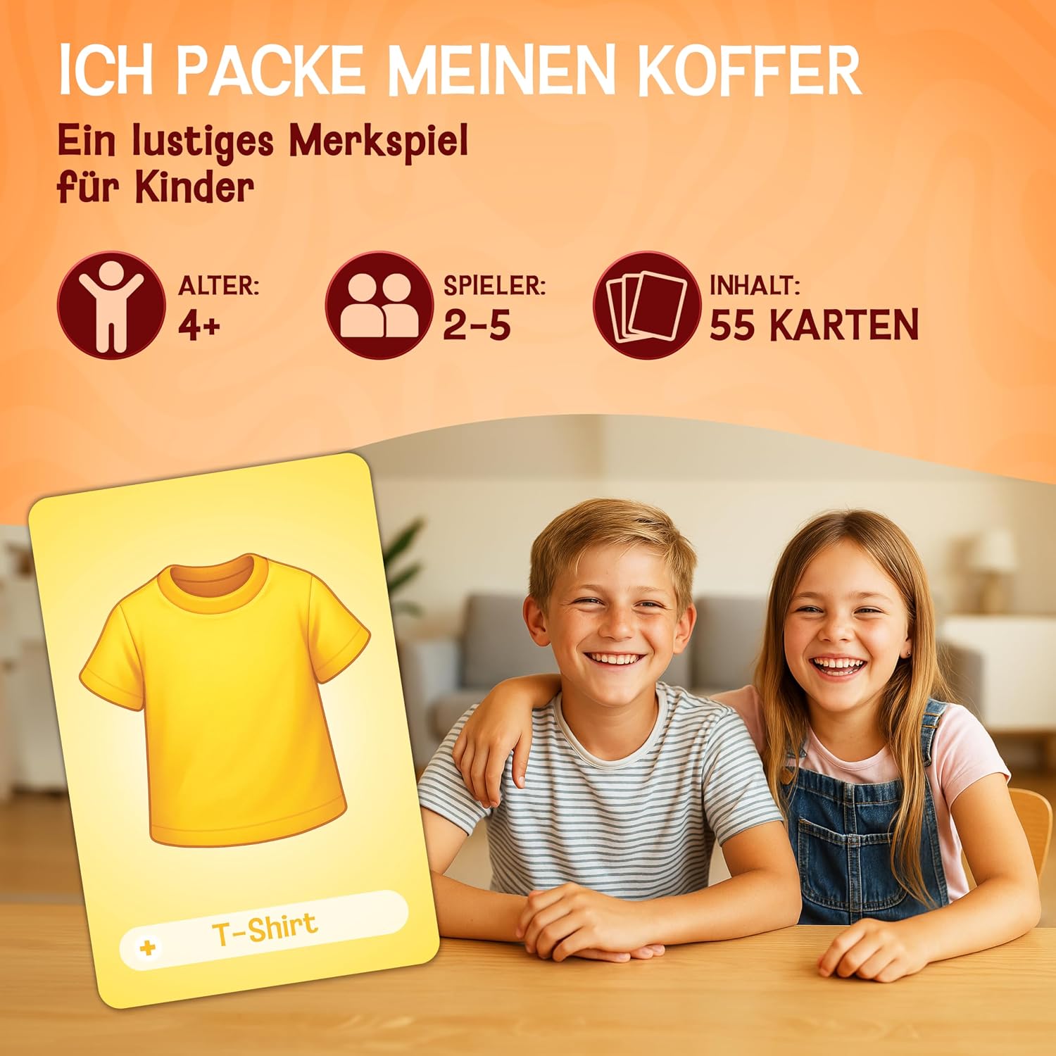 Detalle 2 de LIKARTO Ich packe Meinen Koffer Spiel – Lernspiel 4–9 Jahre