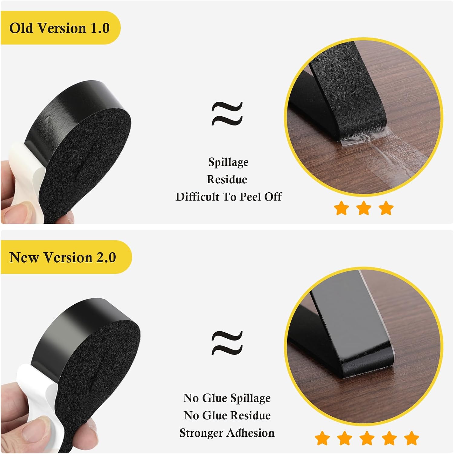 Thumbnail 2 de fowong Door Draft Excluder Strip — 8m total foam weather sealing (4 rolls) for doors & windows