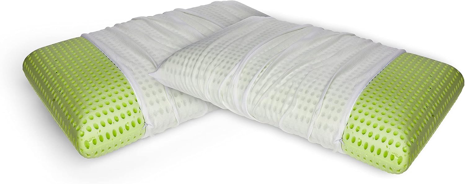 Detalle de Talamo Italia 2er-Set Kissen für das Bett – 70x40x16 cm, 100% Made in Italy