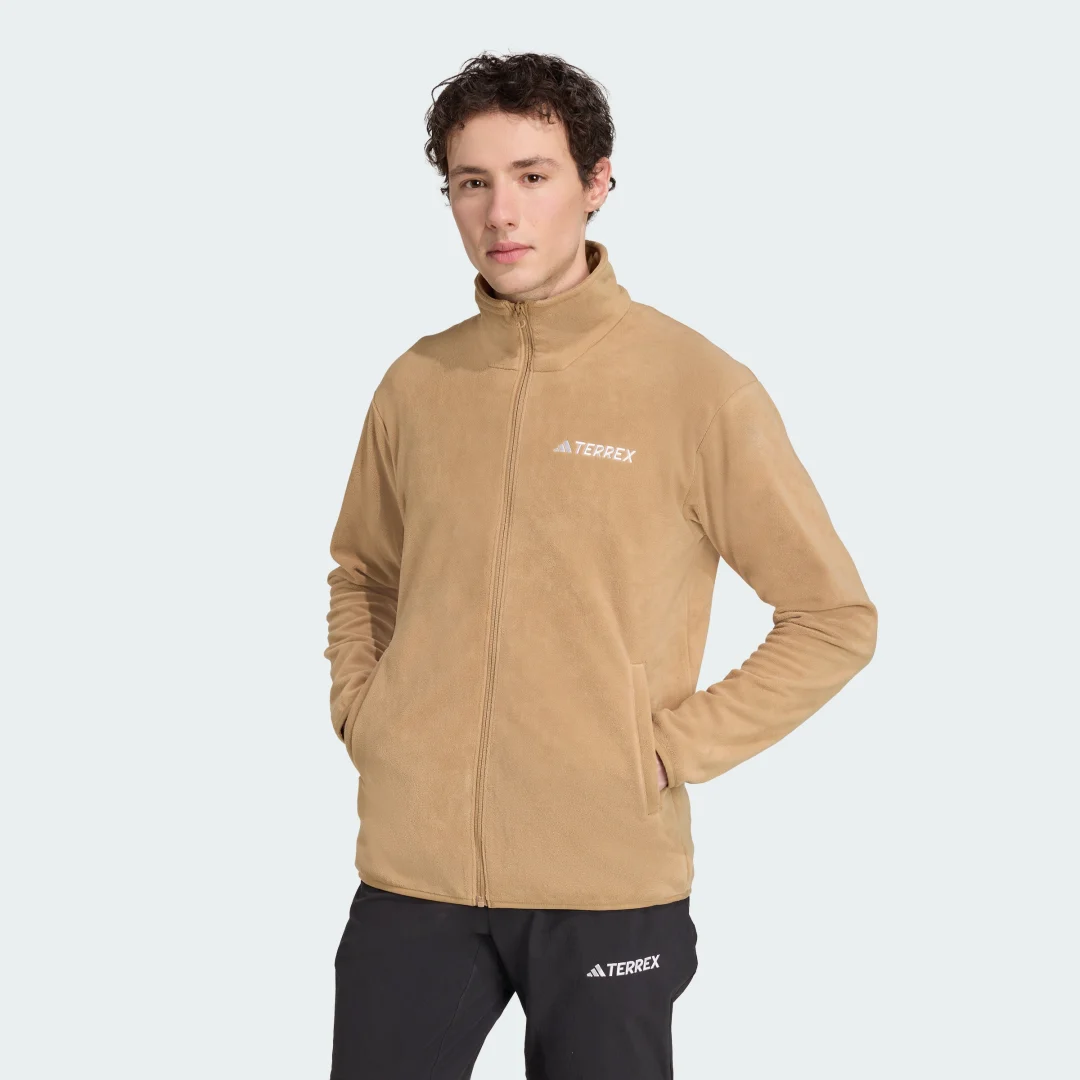 Detalle de Chaqueta de felpa con cremallera Multi Essentials de Adidas