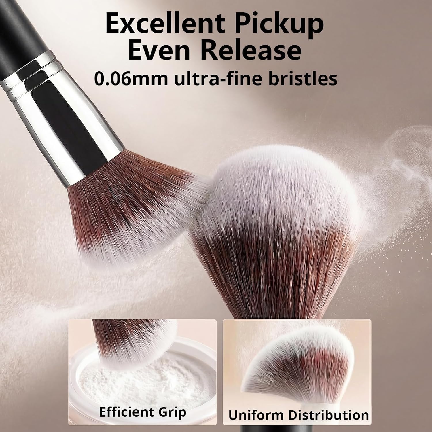 Detalle 2 de BEAKEY Makeup Brushes Set with 2 Sponges ๐