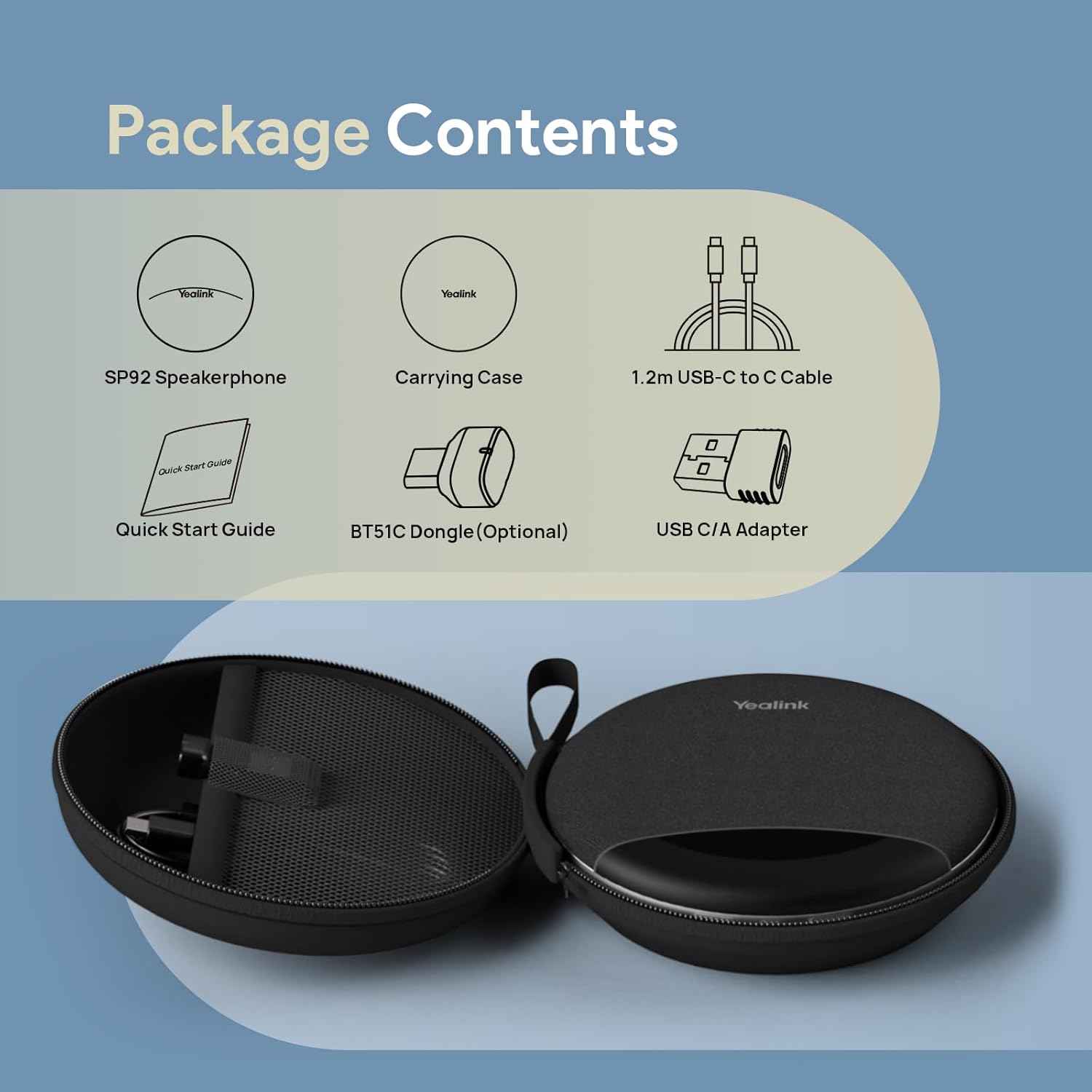 Thumbnail 6 de Yealink SP92 Office Conference Speaker and Microphone: Portable Bluetooth Speaker for Small Meeting Rooms