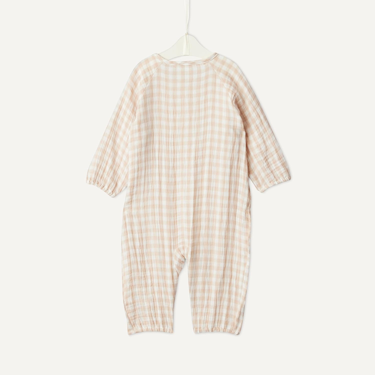 Detalle de Amazon Essentials x Sofia Grainge Langärmeliger Baby-Strampler aus Baumwollgaze – Unisex