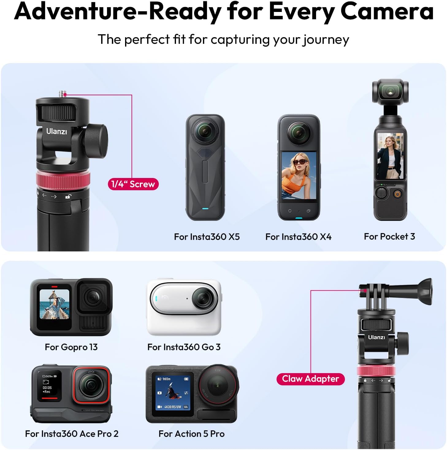 Thumbnail 3 de Selfie Stick Tripod 146cm MT-71 for action cams