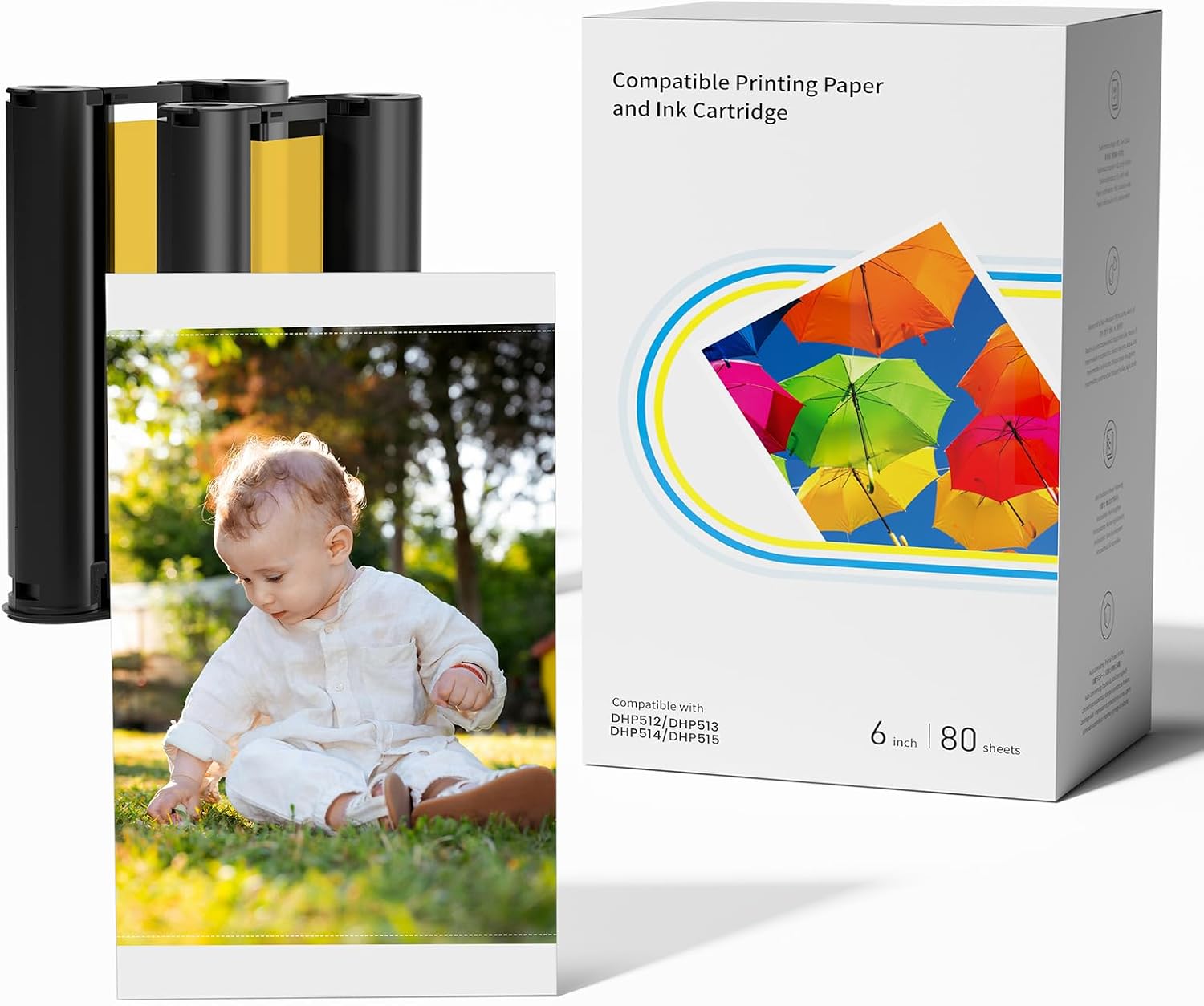 Detalle de COLORTY 4 x 6-Inch Photo Paper and Ink Refill for Liene Amber, 80 Sheets
