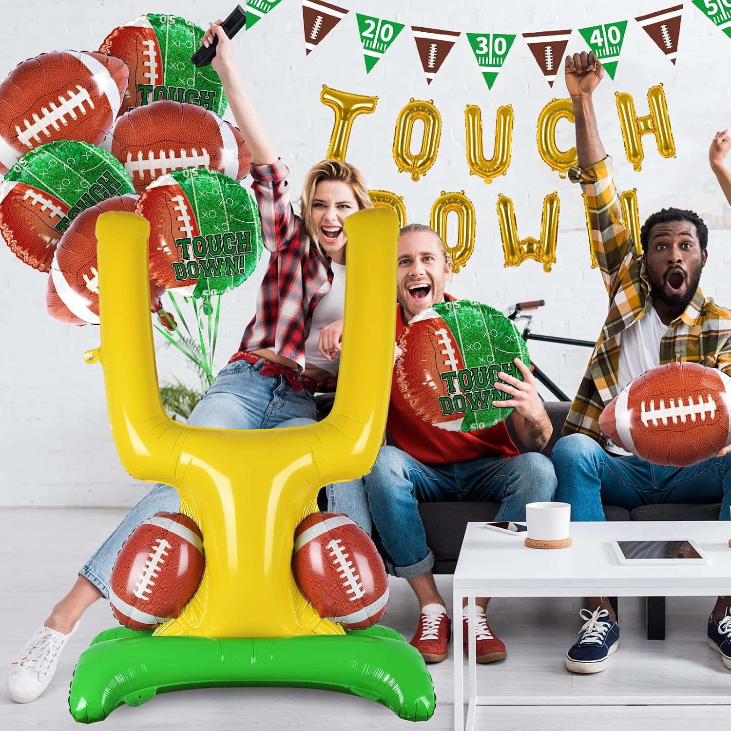 Detalle 2 de Football Party Supplies Kit โ Goal Post Balloon Set ๐