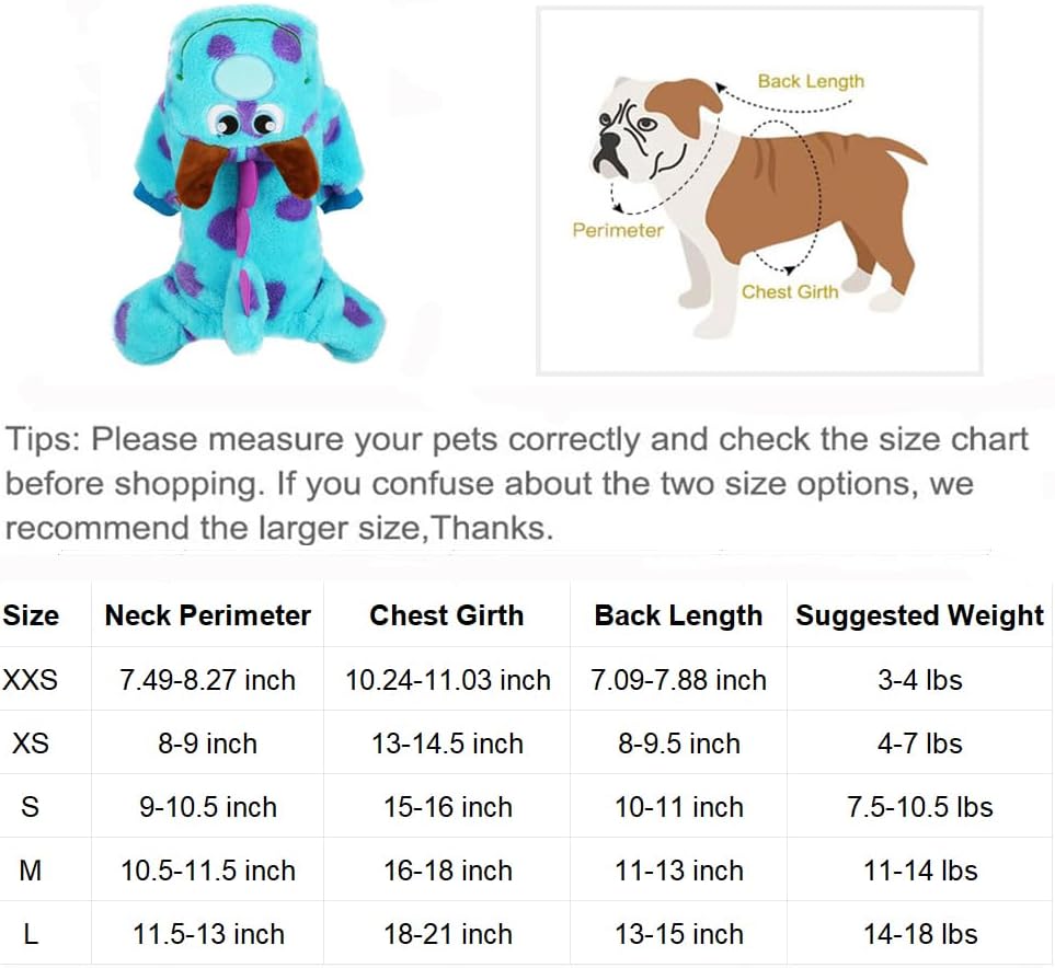 Thumbnail 2 de AIHANCH Soft Velvet Dog Hoodie for Winter – Warm Four-Leg Coat for Small Dogs (Large)