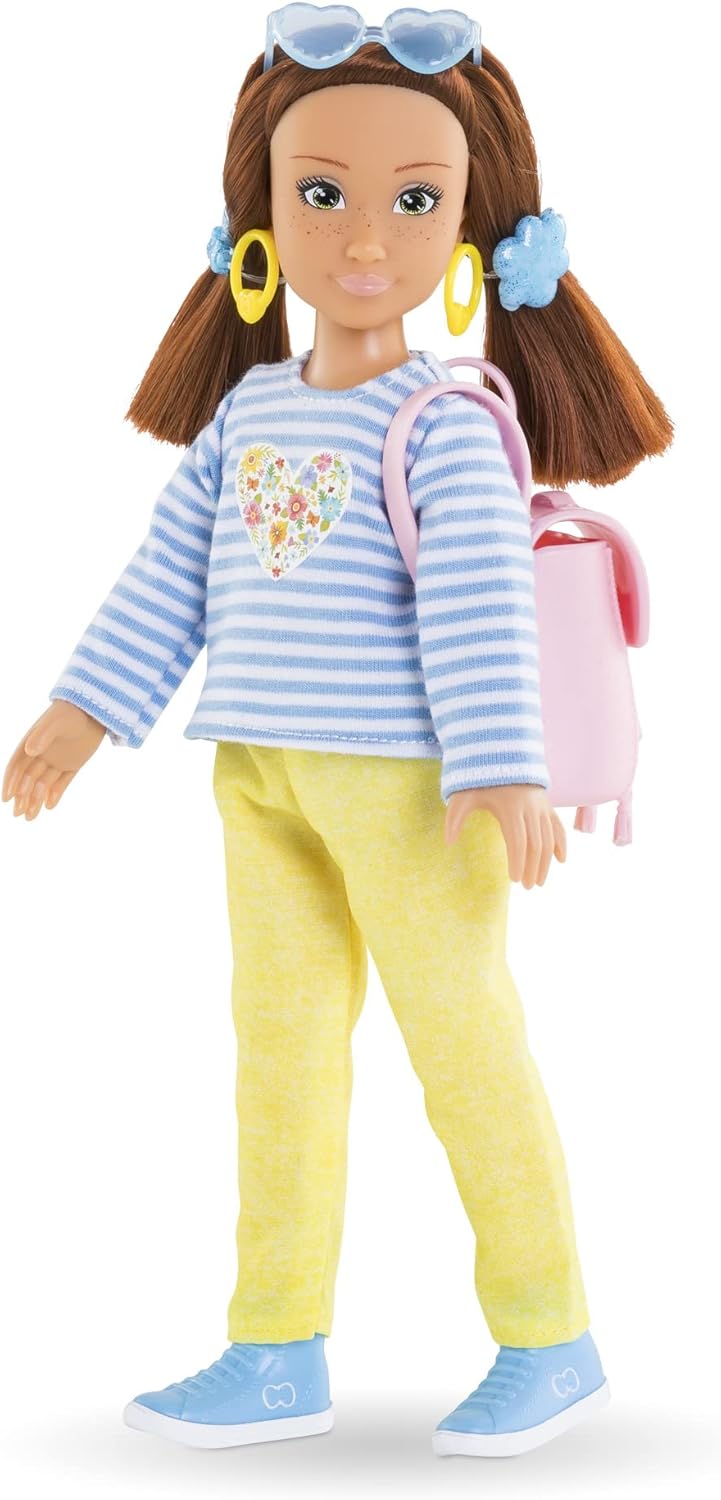 Thumbnail 2 de Corolle Girls Zoe Shopping Surprise Ankleidepuppe mit Ohrringen und 6 Überraschungen (28 cm), Vanilleduft, ab 4 Jahren