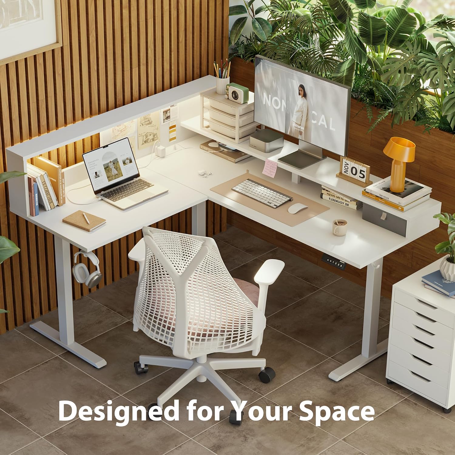 Detalle de Agilestic L-Shaped Electric Desk ⚙