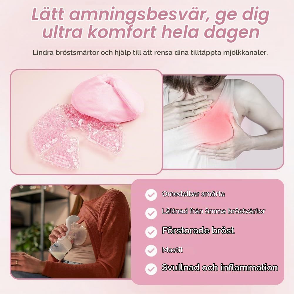 Thumbnail 6 de AOGOE 3-i-1 bröstgelkuddar för amning, återanvändbara och rosa