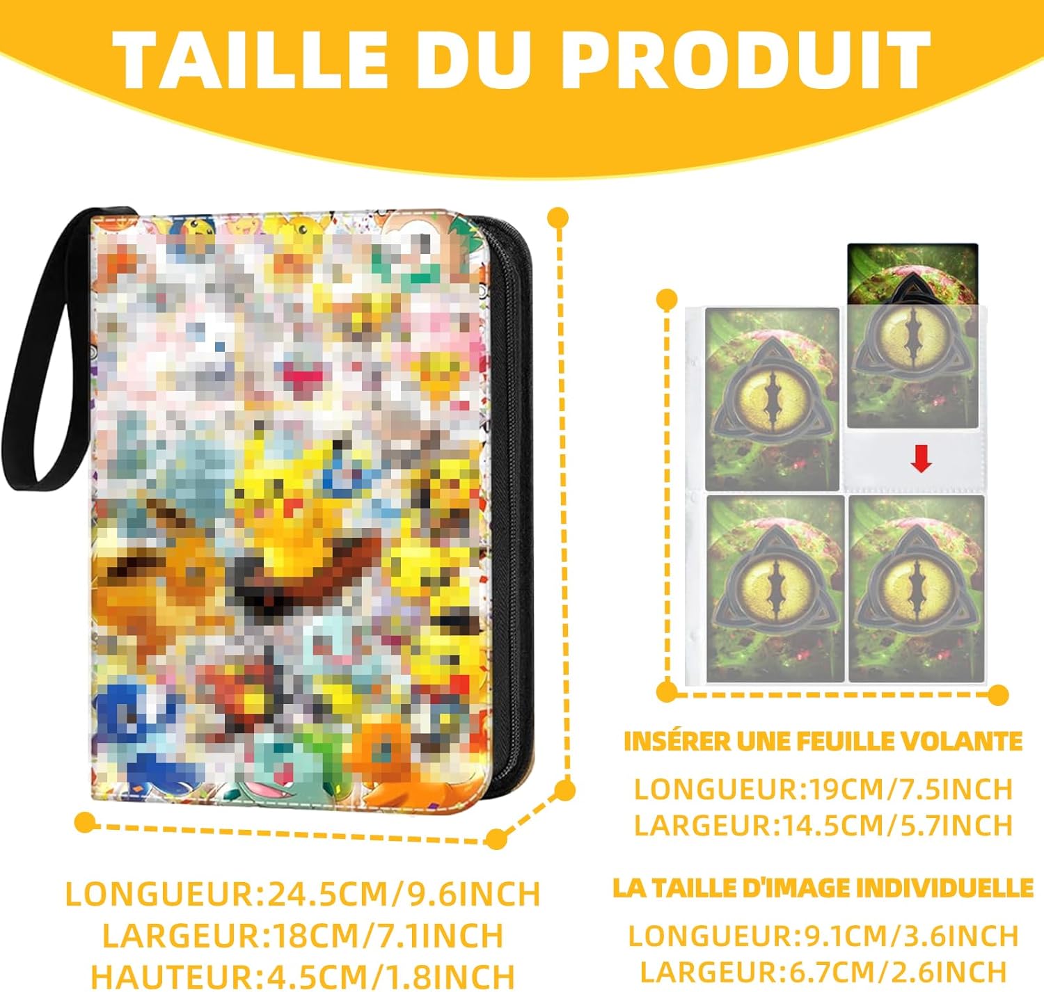 Thumbnail 1 de Classeur Carte (album porte-cartes) 400 capacités pour 50 pages avec fermeture éclair