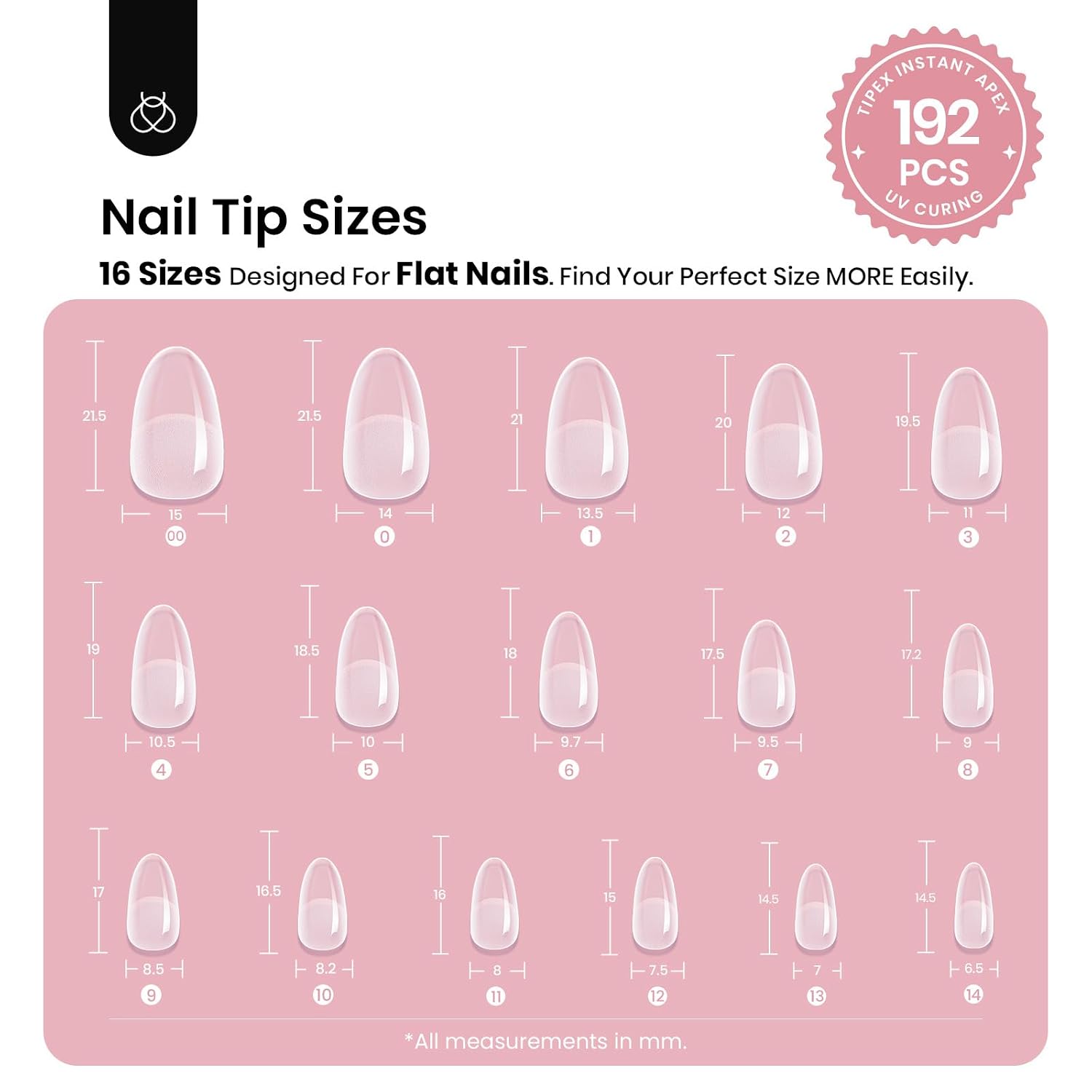 Detalle de Beetles Nail Tips, Short Oval