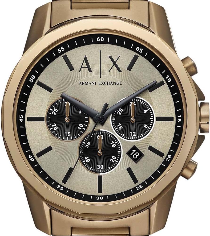 Thumbnail 4 de Armani Exchange goldfarbene Herren-Uhr mit Quarz-Chronographenwerk und 44 mm Edelstahlband