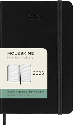 Detalle de Moleskine Weekly Planner Agenda 2025 9×14 cm 📒