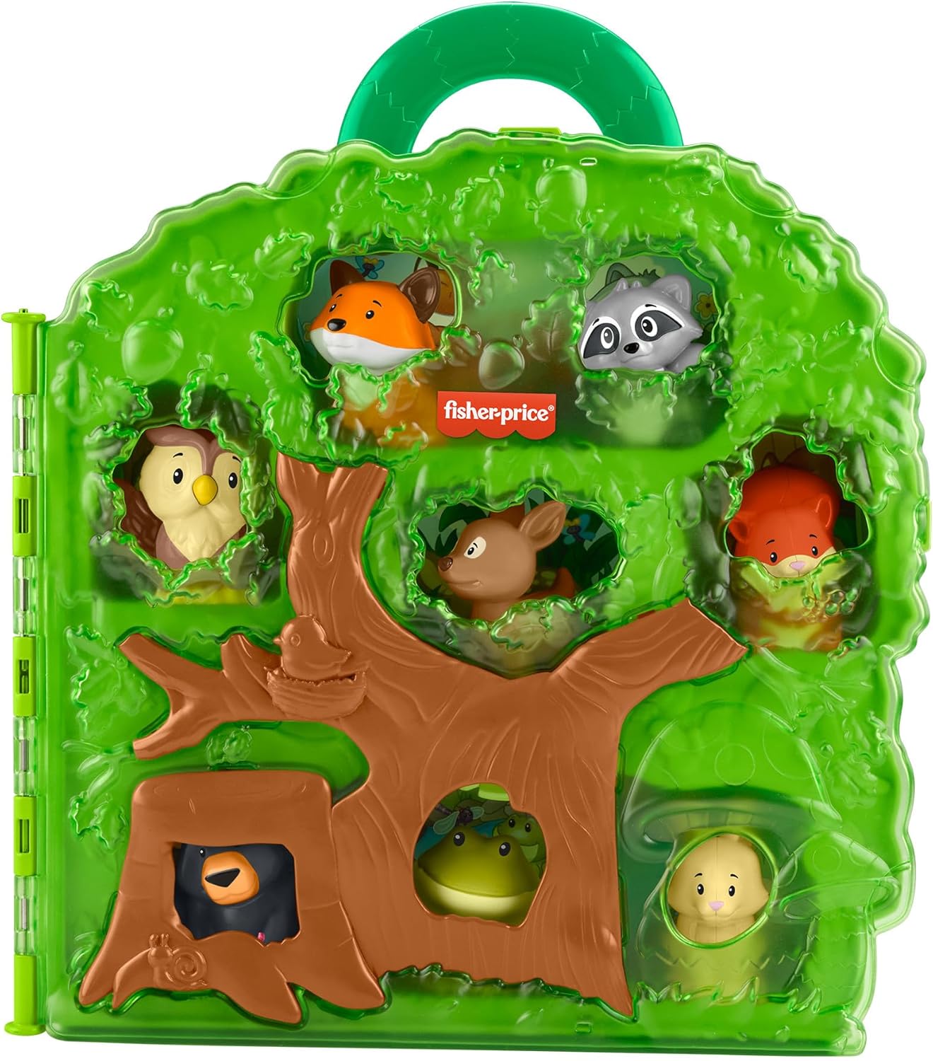 Detalle de Fisher-Price Little People Valigetta Gli Amici del Bosco – Set con 8 Animali e Albero, HWB29