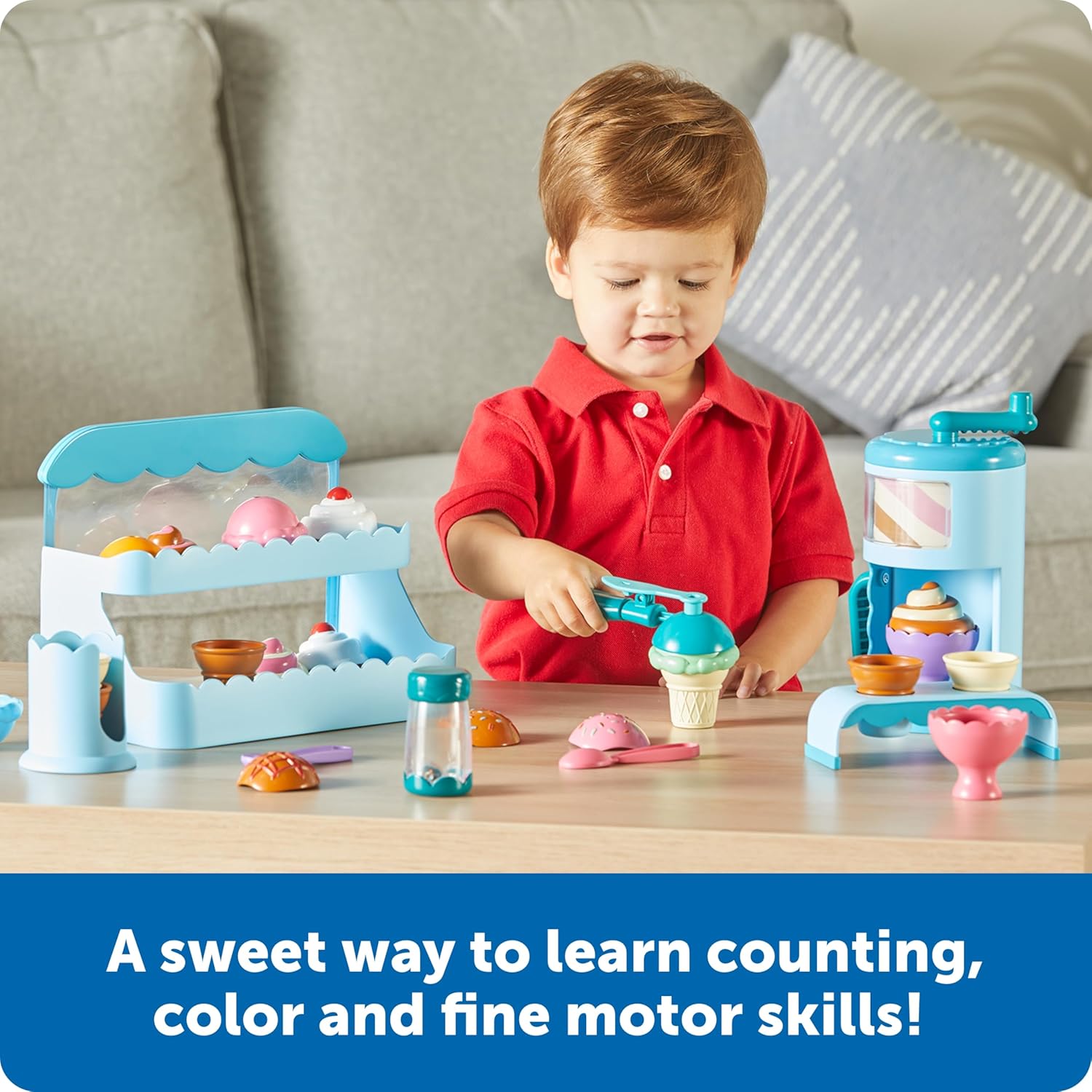 Thumbnail 4 de Learning Resources Swirly Scoops Ice Cream Shoppe – Play Food Cones & Pretend Play Set