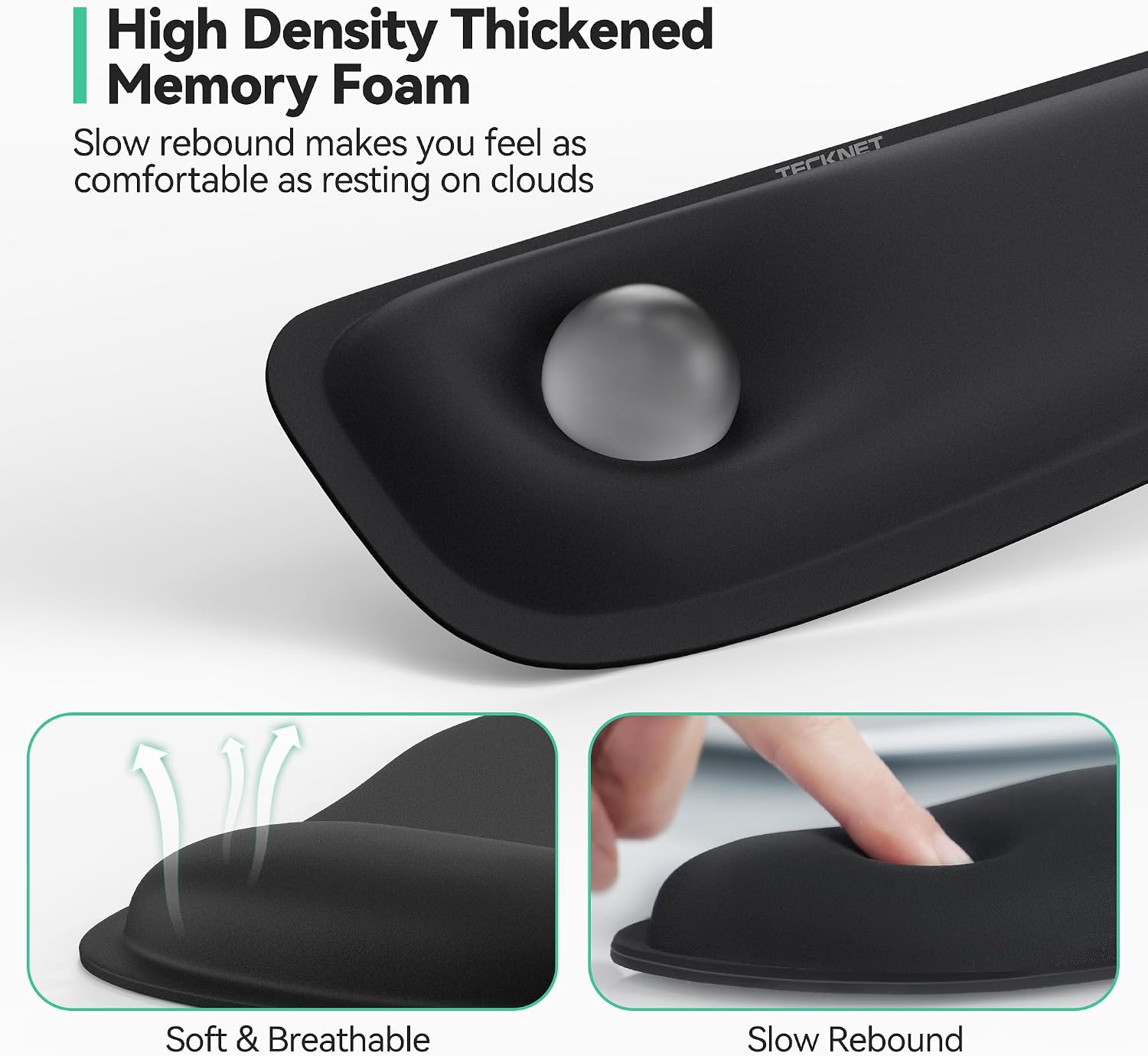 Thumbnail 3 de TECKNET Mouse Mat Keyboard Wrist Support Set
