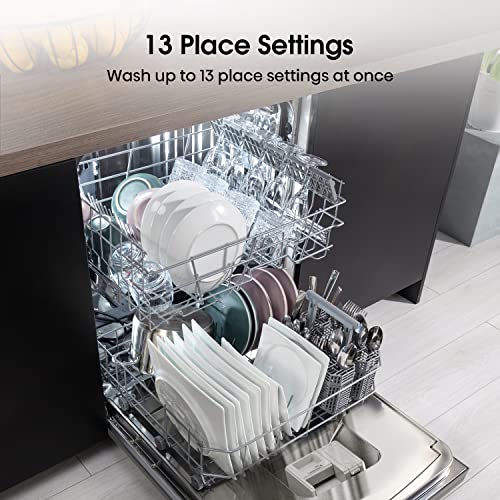 Detalle 2 de Hisense HS622E90XUK Freestanding Dishwasher: 85cm, 13 Place Settings, Eco Program, Dry+