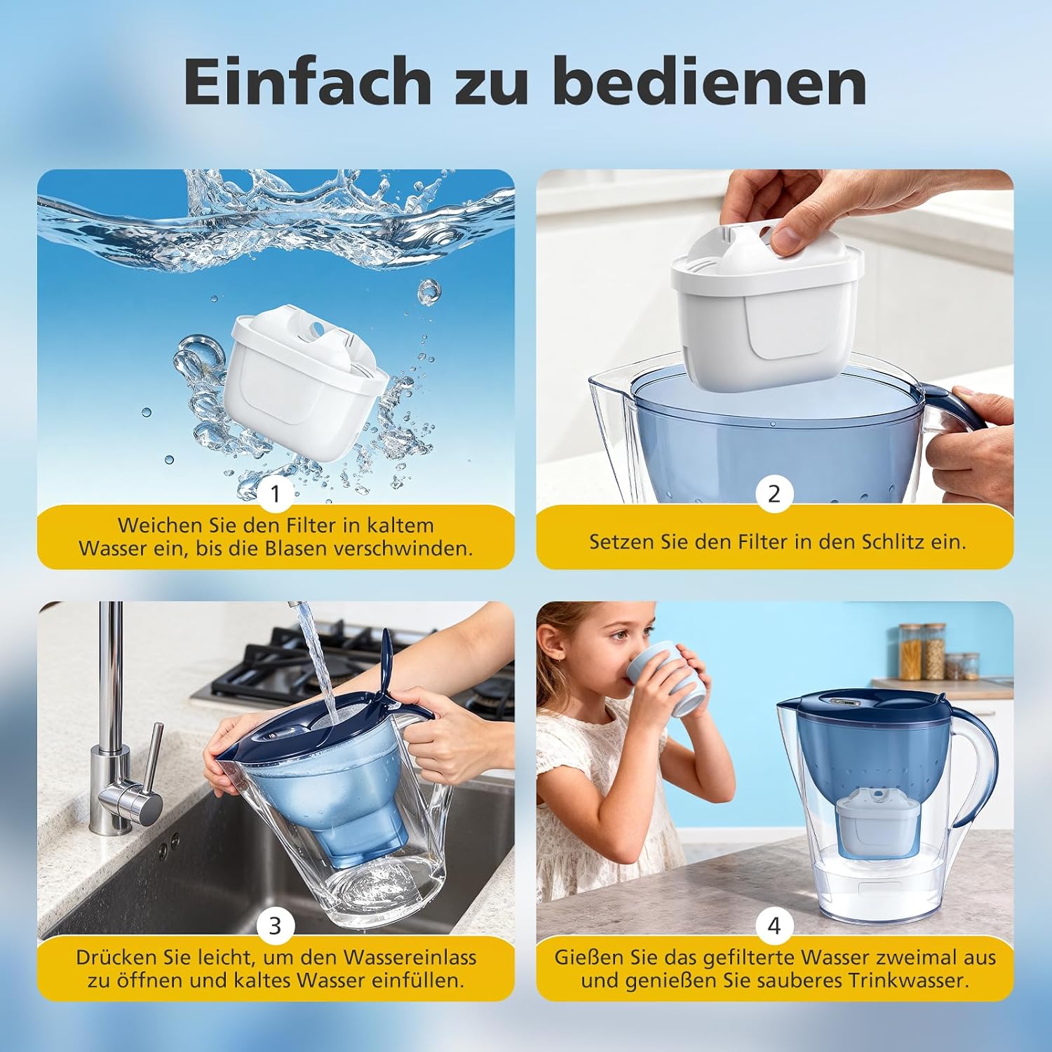 Thumbnail 6 de VILLAPOOL 12er Pack Wasserfilterkartuschen – kompatibel mit Brita Maxtra+/Marella/Style & Co.