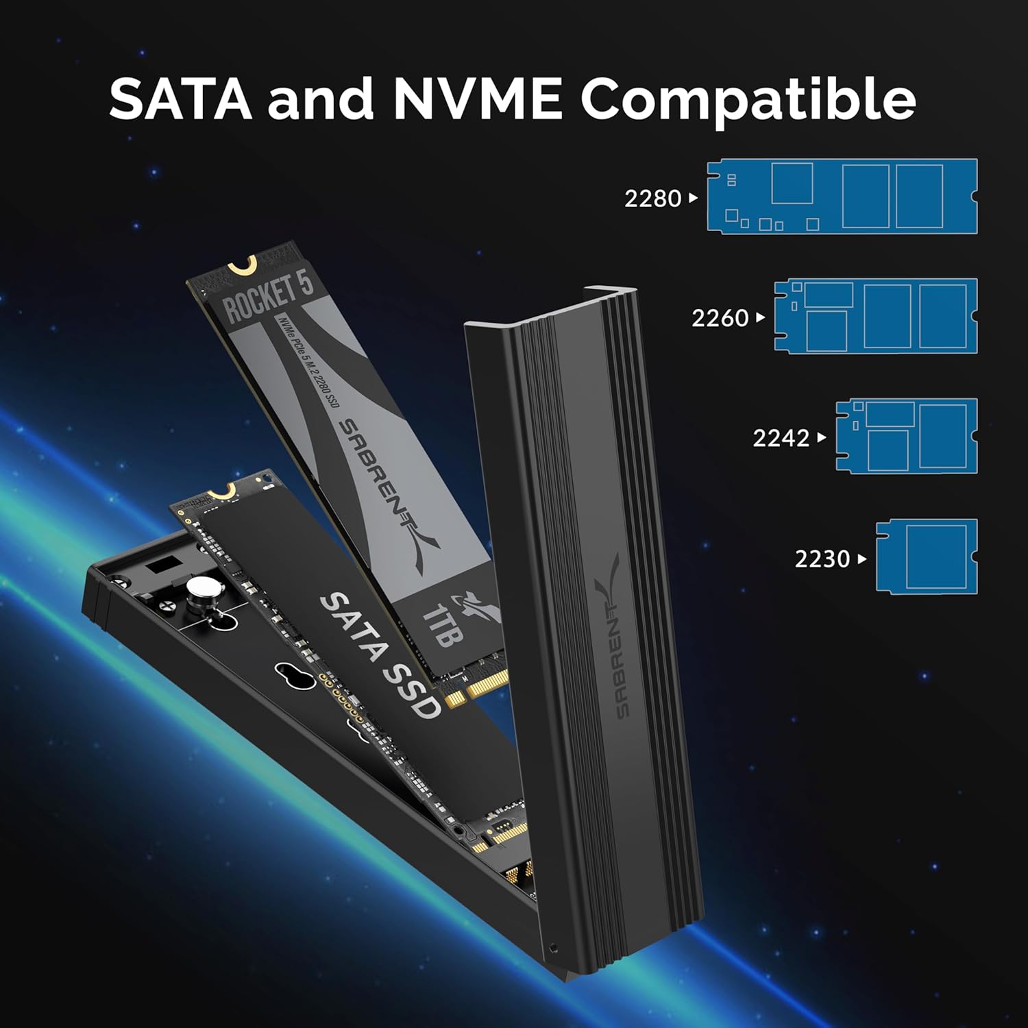 Detalle 2 de Sabrent M.2 NVMe Enclosure EC-SNVE