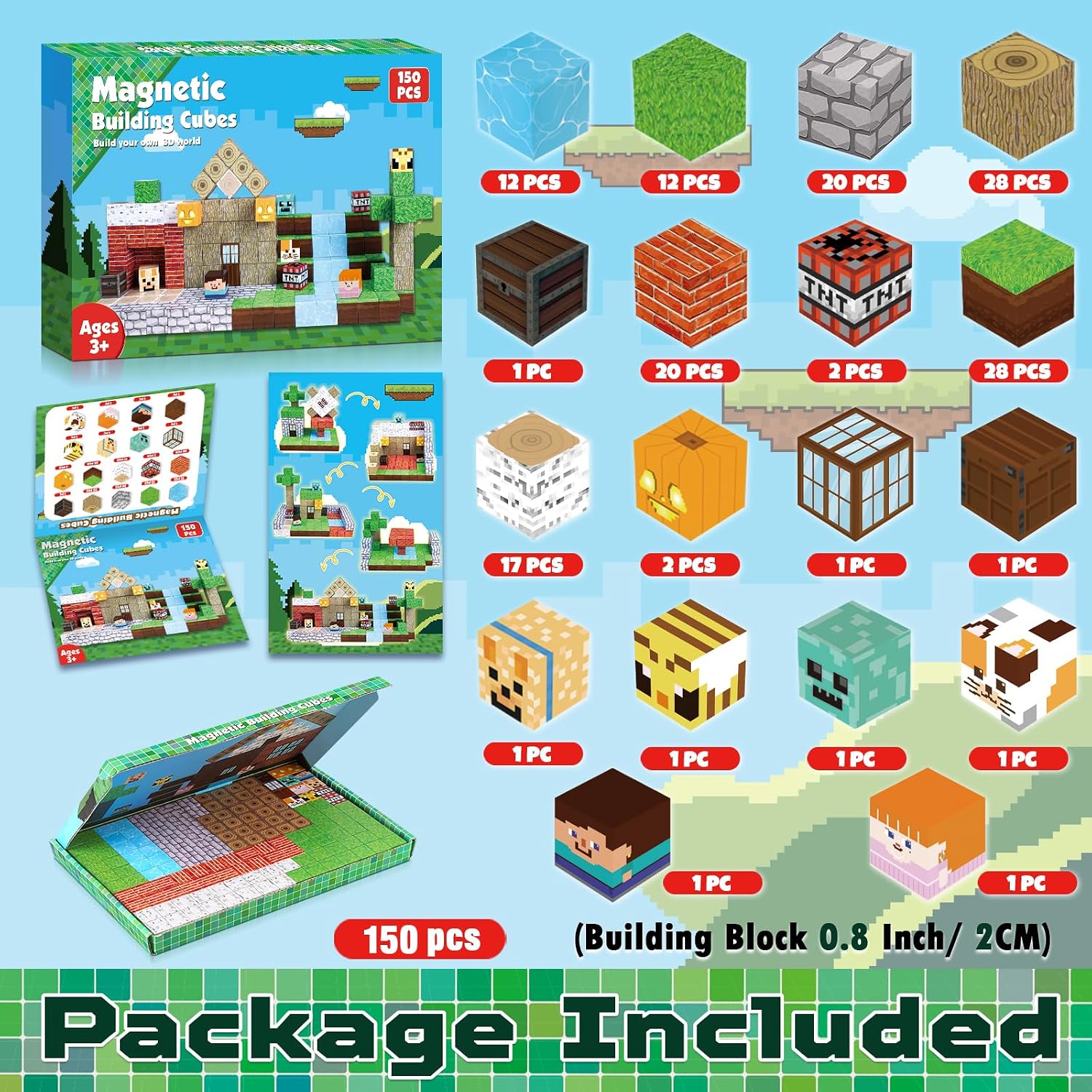 Thumbnail 2 de ToyUnited Magnetic Building Blocks 150pcs set